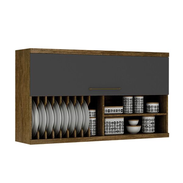 Armário Porta Basculante Tarantela Valdemóveis Ipê/off