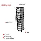 Armario Porta Objeto 10 Portas Aço  Apop 501/10