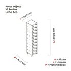 Armário Porta Objeto 10 Portas Aço Apop 501/10