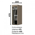 Armário Porta Toalha Para Cozinha 20 Cm Lia