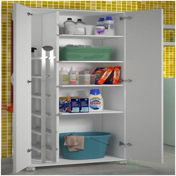 Armário Porta Vassouras Produtos De Limpeza Multiuso