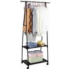 Armario Portatil Arara De Roupas 2 Prateleiras Carrinho Guard