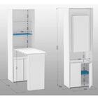 Armário Pra Cozinha Com Mesa Dobrável Begônia Branco - Polito