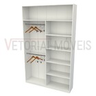 Armário Prateleira Cabideiro Duplo M7 100% Mdf Closet Lojas