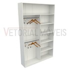 Armário Prateleira Cabideiro Duplo M7 100% Mdf Closet Lojas