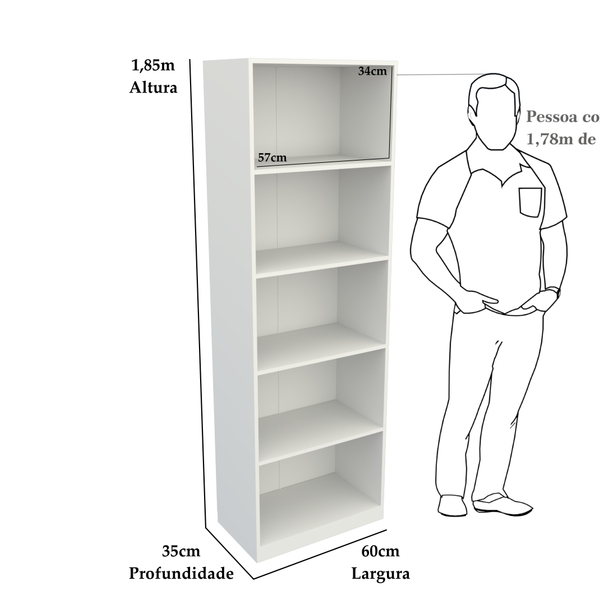 Armário Prateleira Mirela M4 100% Mdf (roupas  Brinquedos)