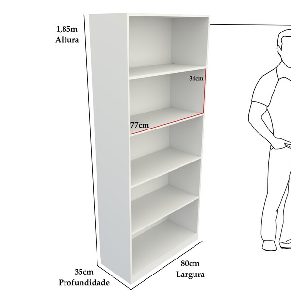 Armário Prateleira Multiuso M9 100% Mdf ( Vitrine Closet)