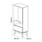 Armário Prism Retrô Com 3 Portas - Branco - Patrimar Móveis