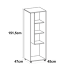 Armário Pux emb Basic I 1500x450x465mm Branco Luciane