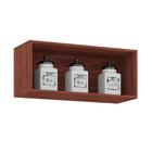 Armário Refrigerador 700 Lapis Nogueira Ripado