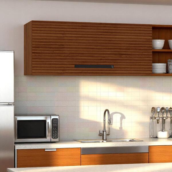 Armário Refrigerador 700 Lapis Nogueira Ripado