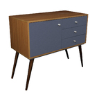 Armario Retro Buffet Para Sala De Jantar Azul Tam. 94cm