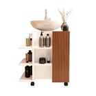 Armário Ripado Clássico Banheiro Branco