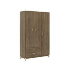 Armário Roupeiro 1230x1970x465mm Legno Freijó Movelbento