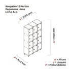 Armario Roupeiro 12 Portas Aço Grp 503/12 Azul Del Rey