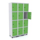 Armario Roupeiro 12 Portas Aço Grp 503/12 Pandin Móveis Cinza