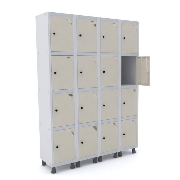 Armário Roupeiro 16 Portas Aço Grp 504/16 Pnadin Móveis