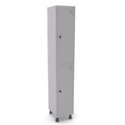 Armário Roupeiro 2 Portas Aço Grp 501/2 Pandin Móveis Cinza