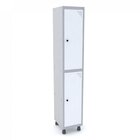 Armário Roupeiro 2 Portas Aço Grp 501/2 Pandin Móveis Cinza/b