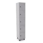 Armário Roupeiro 5 Portas Aço Grp 501/5 Pandin Móveis Cinza