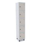 Armário Roupeiro 5 Portas Aço Grp 501/5 Pandin Móveis Cinza/b