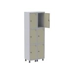 Armario Roupeiro 6 Portas Aço Grp 502/6 Pandin Móveis Cinza/b