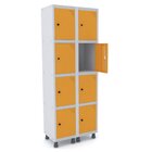Armário Roupeiro 8 Portas Aço Grp 502/8 Pandin Móveis Cinza/l