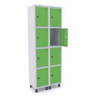 Armário Roupeiro 8 Portas Aço Grp 502/8 Pandin Móveis Cinza/v