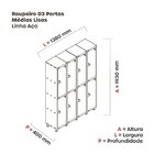 Armario Roupeiro 8 Portas Aço Grp 504/8 Pandin Móveis Branco