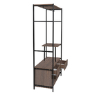 Armário Roupeiro Closet Aberto 02 Gavetas 02 Nichos 01 Pratel