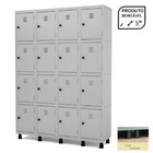 Armário Roupeiro de Aço 16 Portas 4 Vaos Locker Guarda Volume