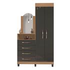 Armário Roupeiro Nature Tampa Grafite Personalizado