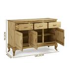 Armário Rustico Com Balcão Em Madeira Maciça Mel