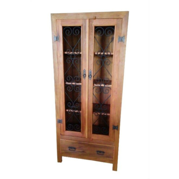 Armário Rústico Fabrizio Em Madeira De Demolição E Ferro - Có