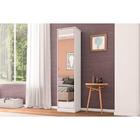 Armário Sapateira Casal Reflex 1 Porta C/ Espelho Branco - De