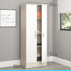 Armário Sapateiro Compacto 52 X 137 Cm 2 Portas 3 Prateleiras