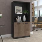 Armário Semi- Aberto Spearow Castanho Preto