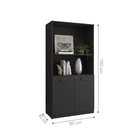 Armário Semi- Aberto Weedle Preto