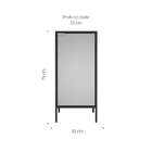 Armário Smart L 1 Pt Preto E Cinza