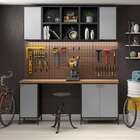 Armário Smart L 1 Pt Preto E Cinza