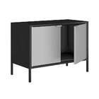 Armário Smart Ll 2 Pt Preto E Cinza