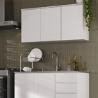 Armário Superior 3 Portas 1,20mx60x30cm Madeira Dora Branco Luciane