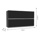 Armário Superior Basculante Módulo 120cm Preto Spring