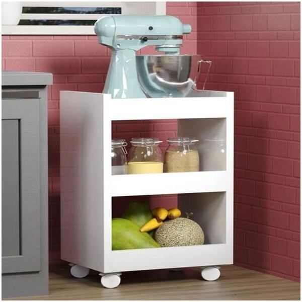 Armário Suporte Para Lavanderia E Cozinha Branco