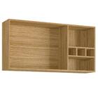 Armário Suspenso 1 Prateleira E 3 Portas Fort Freijó Gris