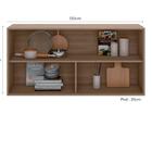 Armário Suspenso 2 Portas De Vidro Santiago Carvalho Off-white