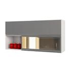 Armário Suspenso 2 Portas Reflecta Michigan Branco Prata