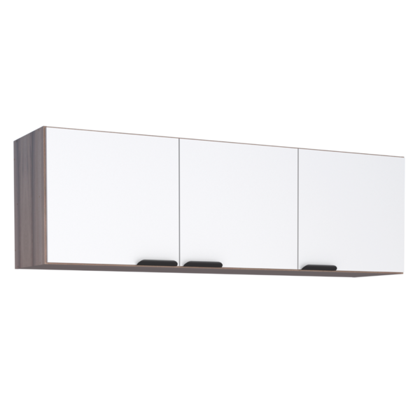 Armário Suspenso 3 Portas Envira Tamarindo Branco