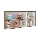 Armário Suspenso 3 Portas Frankfurt Carvalho