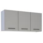 Armário Suspenso 3 Portas Lábrea Cinza